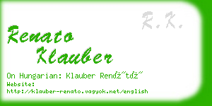 renato klauber business card